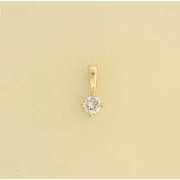 9ct 20pt DIAMOND CLAW SET PENDANT