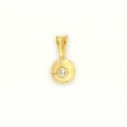 9ct 5pt DIAMOND SET YELLOW PENDANT