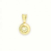 9ct 25pt DIAMOND SET YELLOW PENDANT