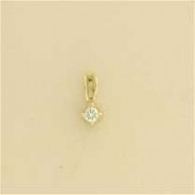 9ct 5pt DIAMOND CLAW SET PENDANT      1Q