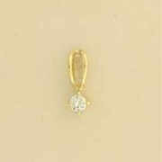 9ct 20pt DIAMOND CLAW SET PENDANT     1Q