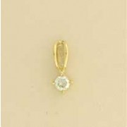 9ct 25pt DIAMOND CLAW SET PENDANT     1Q