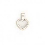 9ct WHITE.05PT DIA 10mm TIFF HEART PEND