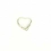 9ct WHITE 1pt DIAMOND SET TIF HEART