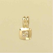 9ct 10pt DIAMOND/SQUARE SET PENDANT