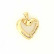 9ct 15mm 10pt DIAMOND CUT OUT HEART PEND