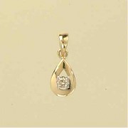 9ct 10pt DIAMOND TEARDROP PENDANT