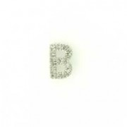 9ct WHITE 10pt DIAMOND SET INITIAL-B