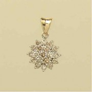 9ct 1ct DIAMOND CLUSTER PENDANT