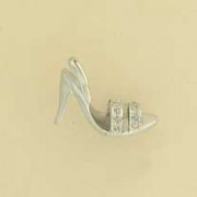 9ct WHITE DIA.SET STILLETO SHOE