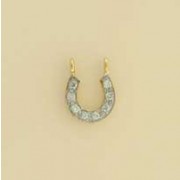 9ct 10pt DIA SET 10mm HORSESHOE PENDANT