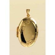 GPC 29x20mm OVAL ENGRAVED LOCKET