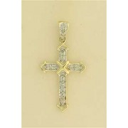 9ct 20pt DIAMOND PAVE SET CROSS