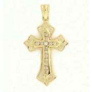 9ct 25pt DIAMOND CHANNEL SET FANCY CROSS