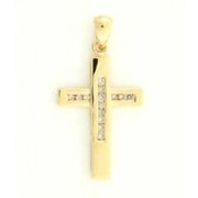 9ct 25PT DIAMOND CHANNEL SET CROSS