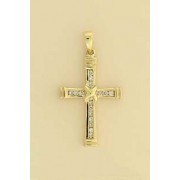 9ct 25pt DIAMOND CHANNEL SET CROSS