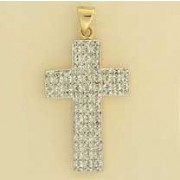 9ct 25pt DIA.PAVE SET 26x17mm CROSS