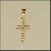 9ct 20pt DIAMOND 15x10mm CROSS