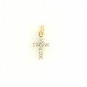 9cT 5pt DIAMOND 9x7mm CROSS