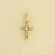 9ct 10pt DIAMOND CHANNEL SET CROSS