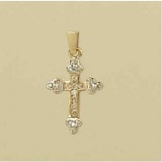 9ct 17x12mm 25pt DIAMOND FANCY CROSS