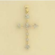 9ct 25pt DIAMOND FANCY CROSS
