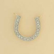 9ct 5pt DIAMOND SET HORSESHOE PENDANT