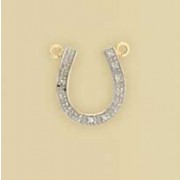 9ct 10pt DIA PAVE SET HORSESHOE PENDANT