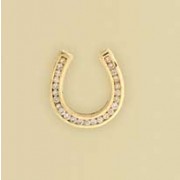 9ct 25pt DIA CHANNEL SET HORSESHOE PEND