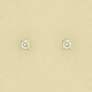 9ct WHITE 25pt DIAMOND CLAW SET STUDS 1Q