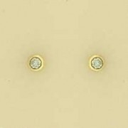 9ct 20pt DIAMOND RUBSET STUDS