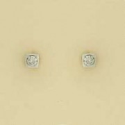 9ct 20pt DIAMOND SET SQUARE STUDS