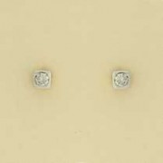 9ct 15pt DIAMOND SET SQUARE STUDS