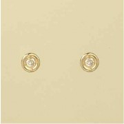 9ct 10pt DIAMOND RUB SET STUDS