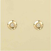 9ct 10pt DIAMOND RUB SET STUDS