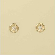 9ct 20pt DIAMOND RUB SET STUDS