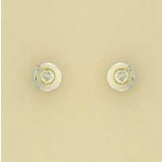 9ct 20pt DIA.YELL./WHITE RUBSET STUDS