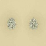 9ct WHITE 25pt DIAMOND TEARDROP STUDS