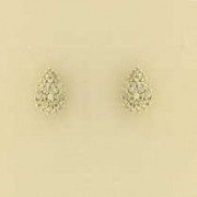 9ct 20pt DIAMOND TEARDROP CLUSTER STUDS