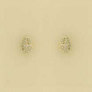 9ct 10pt DIAMOND TEARDROP CLUSTER STUDS