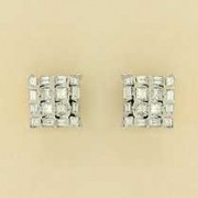 9ct 80pt SQ DIA SET SQ.STUDS