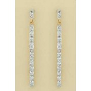 9ct 25pt DIAMOND BAR DROP EARRINGS