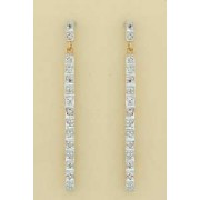 9ct 25pt DIAMOND BAR DROP EARRINGS