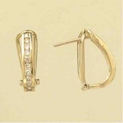 9ct 50pt DIAMOND HINGED STUD HOOPS