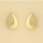 9ct 10pt DIA.SET FANCY TEARDROP STUDS