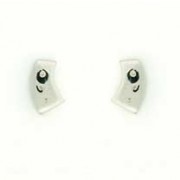 9ct WHITE 4.5PT DIAMOND SET FANCY STUDS=