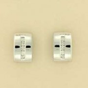9ct WHITE 20pt CHANNEL SET CURVED STUDS