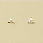 9ct 10pt DIAMOND TRIANGLE STUDS