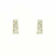 9ct 5pt DIA ILLUSION SET 3 STONE STUDS