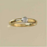 9ct 15pt DIAMOND RUB OVER SOLITAIRE